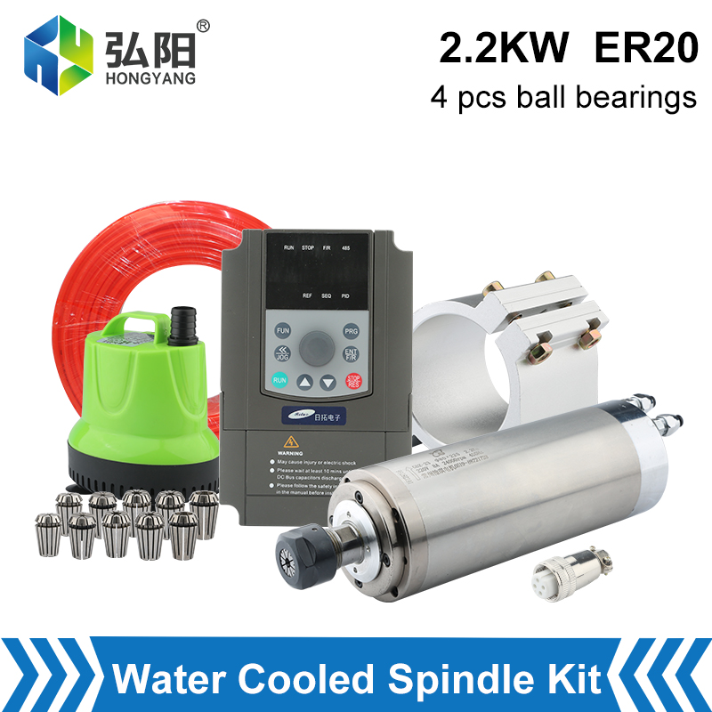 Kit Spindle Pendingin Air 2.2k - 2.2Kw Water Cooled Spindle Kit Vfd ulasan dan harga